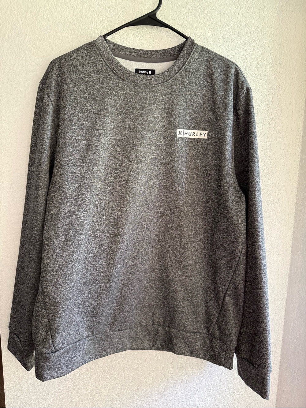 Hurley Men's Dark Heather Gray Crewneck Sweatshirt